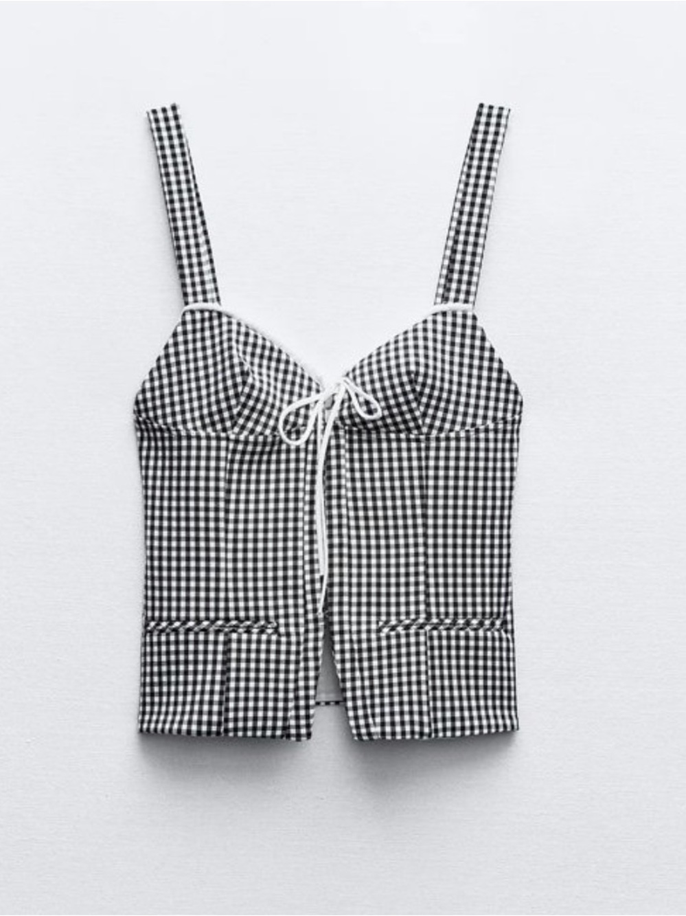 Zara plaid corset top